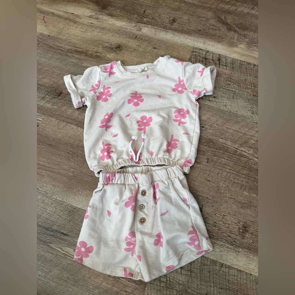 Jessica Simpson Pink Floral Kids Romper